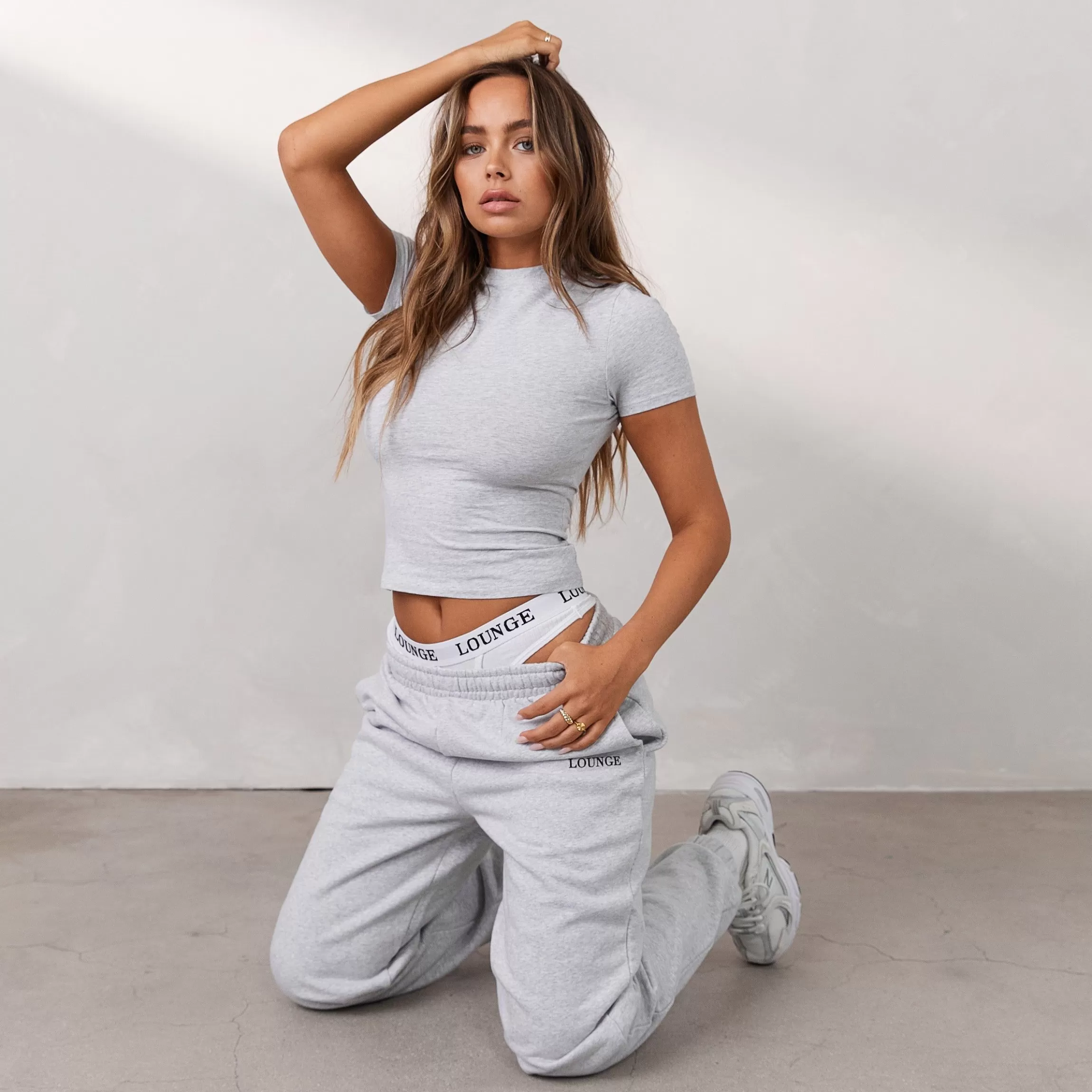 Kvinna Lounge Underwear Essential Kortarmad Figursydd T-Shirt