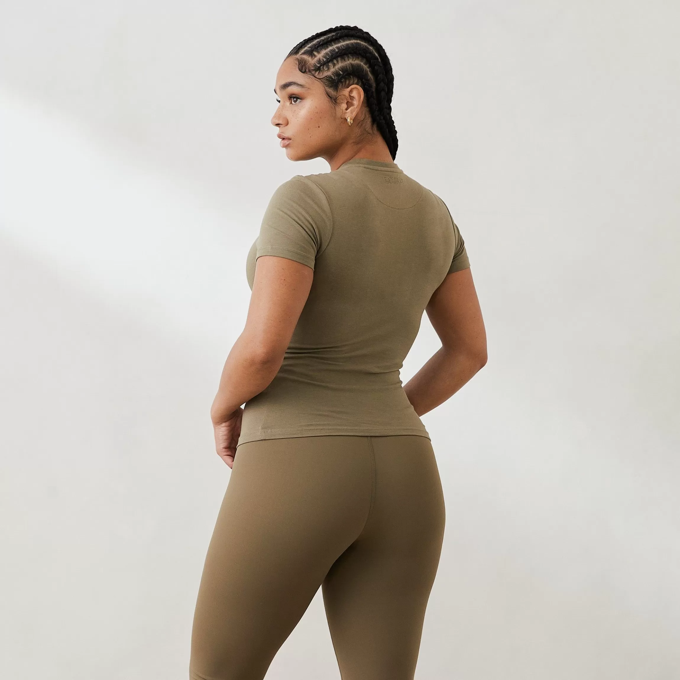 Kvinna Lounge Underwear Essential Kortarmad Figursydd T-Shirt
