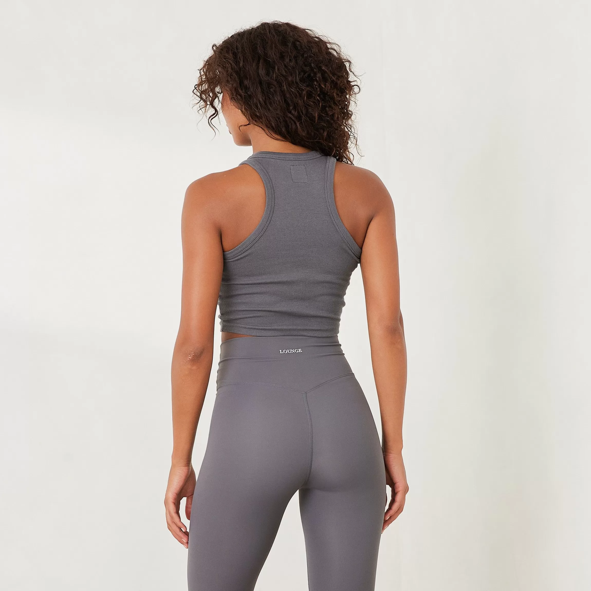 Kvinna Lounge Underwear Essential Ribbstickad Brottarrygg Top
