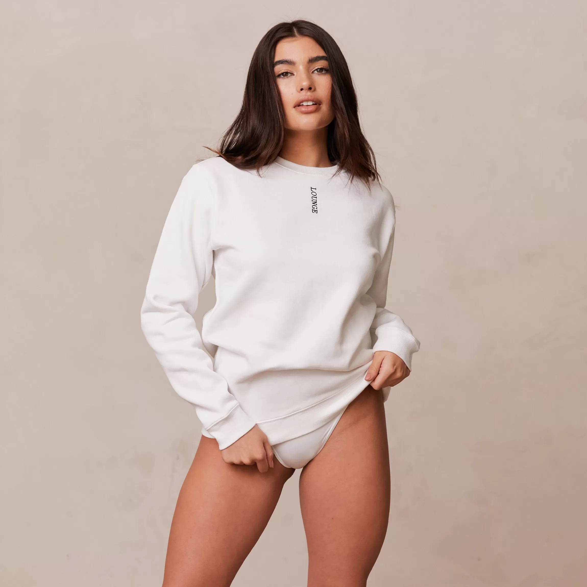 Kvinna Lounge Underwear Rundhalsad Troja